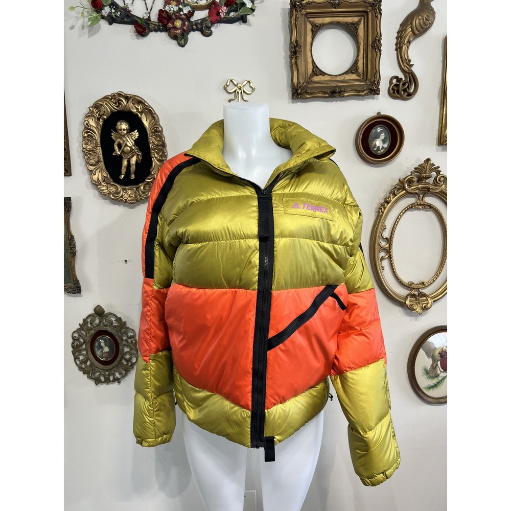 Adidas Terrex Primegreen Colorblock Puffer Jacket Size S